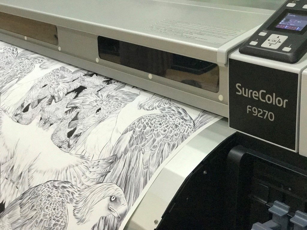 John Herrera design printing on the Epson SureColor SC-F9200